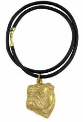 Art-Dog Bulldog aranyozott nyaklánc kutyával, medál szíjjal (5906111285709)