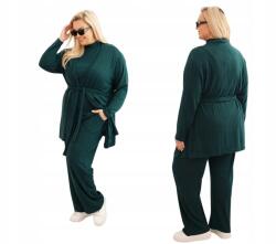 Kesi Plus Size női szett 3 részes sötétzöld (5907302143587)