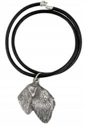 Art-Dog Fekete orosz terrier nyaklánc kutyával, szíjas medál, medál (5906111280827)