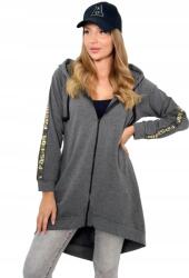 Kesi Cipzáras pulóver hátul grafit melange