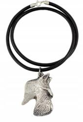 Art-Dog Skót terrier nyaklánc kutyával, szíjas medál, medál (5906111280711)