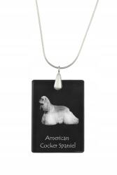 Art-Dog Amerikai cocker spániel ezüst nyaklánc kristály medállal, kutyával (5055882453999)