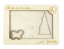 Art-Dog Bologna gravírozott képkeret kutyával, kutya neve, formátum 10x15 cm (5906111233045)