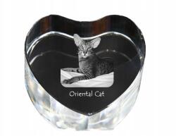 Art-Dog Macska Oriental kristály szív, dísz, ajándék macska fotó (5055882446540)