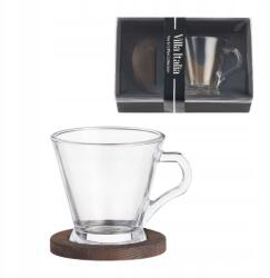 Villa Italia Üveg csésze Bruna állvánnyal (GX202)