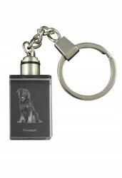 Art-Dog Hovawart kristály kulcstartó kutya kulcstartó fényképpel megvilágított (5055882428188)