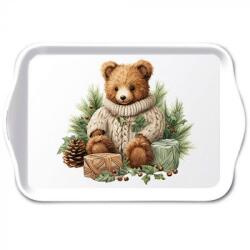Ambiente B. V Karácsonyi macis műanyag kistálca 21x13 cm - Cuddle Bear (VR-33720110)