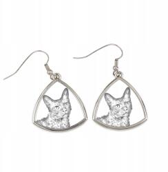 Art-Dog Laperm macska háromszög alakú, fényképes lógós fülbevaló, személyre szabható (5055882476936)