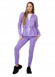 Kesi Női pamut szett lámpással és húzózsinórral, lila (5907302901071)