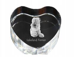 Art-Dog Lakeland terrier kristály szív, dísz, kutya fénykép ajándéktárgy (5055882445567)