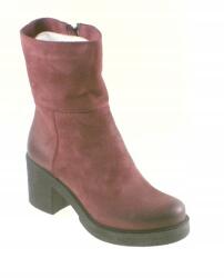 Simen 9586 Bokacsizma, bordó, Size 38, nubuk bőr (9586)