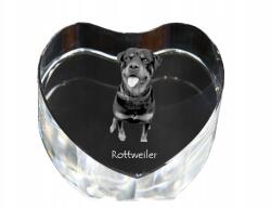 Art-Dog Rottweiler kristály szív, dísz, ajándéktárgy kutya fotóval (5055882444850)