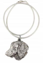 Art-Dog Tacskó hosszú szőrű kutya nyaklánc, medál ezüst kígyó láncon (5906111282890)