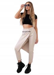 Kesi Punto Milano Winter nadrág dekoratív cipzárral, sötét bézs