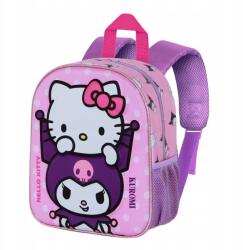 Karactermania Óvodai Hátizsák 3D Hello Kitty Kuromi Sanrio Kislány Rózsaszín Lila (Hello Kitty)
