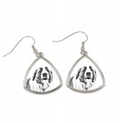 Art-Dog Bernardin háromszög alakú lógós fülbevaló kutyával, fényképpel, személyre szabható (5055882474864)