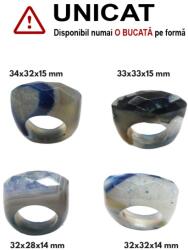  Inele Agata Colorata Ovala Fatetata - Diametru Gaura 57 mm