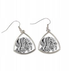 Art-Dog Német vizsla durva szőrű háromszög, lógós fülbevaló kutyával, fotó (5055882475212)