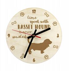  Basset Hound gravírozott kutyaóra, átmérő 20 cm, kutya neve (5906111289189)