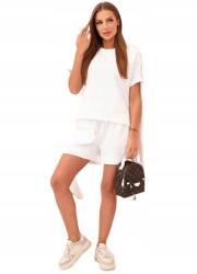 Kesi Ecru Punto női szett rövidnadrággal és laza felsővel (5907302841261)