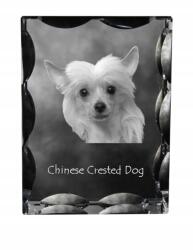 Art-Dog Sörényes kínai kutya kép díszes kristályban, ajándéktárgy, lakásdekoráció (5055882448124)