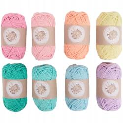 Alison & Mae Fonal Fonal Mini Fonal Készlet Horgoláshoz 8 Db 25m Pasztell (2542587CS)