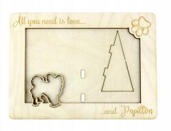 Art-Dog Papillon gravírozott képkeret kutyával, kutya neve, formátum 10x15 cm (5906111216253)