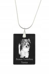 Art-Dog Biewer Yorkshire terrier ezüst nyaklánc kristály medállal kutyával (5055882454996)