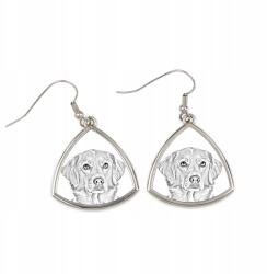 Art-Dog Új-Skóciából származó retriever háromszög alakú lógós fülbevaló kutyával, fényképpel (5055882476233)