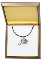 Art-Dog Afrikai agár, Azawakh nyaklánc medál kutyával díszdobozban (5906111288236)