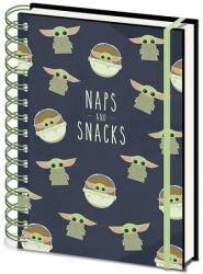 Pyramid International A5-ös gyűrűs mappa Mandalorian Szunyókálás és nassolnivalók, ideális jegyzetekhez (SR73254)