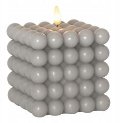 Star Trading LED-es viaszoszlop gyertya Flamme Dot szürke 12, 5cm (061-55)