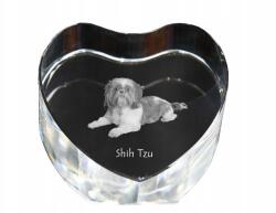 Art-Dog Shih Tzu kristály szív, dísz, ajándéktárgy kutya fotóval (5055882444928)