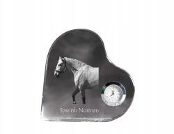 Art-Dog Ló spanyol-norvég kristály szív alakú óra fényképpel (5055882453159)