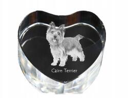 Art-Dog Cairn terrier kristály szív, dísz, ajándéktárgy kutya fotóval (5055882444614)