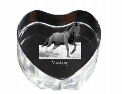 Art-Dog Ló Mustang kristály szív fényképpel, asztali dekoráció (5055882447127)
