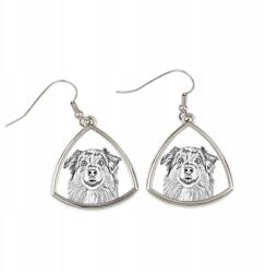 Art-Dog Ausztrál juhászkutya háromszög alakú lógós fülbevaló kutyával, fényképpel (5055882475649)