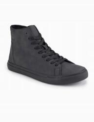 Ombre Magasszárú férfi tornacipő matt textúrával fekete V1 OM-FOTH-0185 méret 42 (167571)