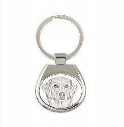 Art-Dog Új-Skóciából származó retriever kutya kulcstartó, fényképes kulcstartó, medál (5055882473232)