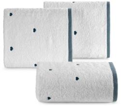 Eurofirany Baby58 szivecskés gyerek törölköző Fehér/kék 70x140 cm