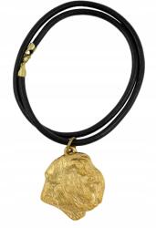 Art-Dog Bouvier aranyozott kutya nyaklánc, szíjas medál (5906111285624)