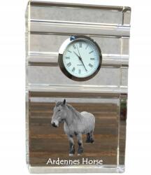 Art-Dog Ardenneki ló kristály asztali karóra az Ön fényképével, ajándéktárgy (5055882419773)