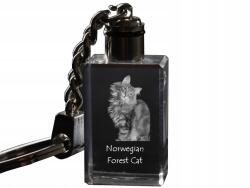 Art-Dog Norvég macska erdei kristály kulcstartó világító fényképes kulcstartó (5055882428669)