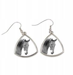 Art-Dog American Saddlebred ló háromszög alakú lógós fülbevaló fényképpel (5055882476981)