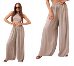 Kesi Camel női széles, magas derekú nadrág (5907302899132)