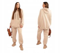 Kesi Bézs színű, kapucnis pamut női szett (5907302148087)