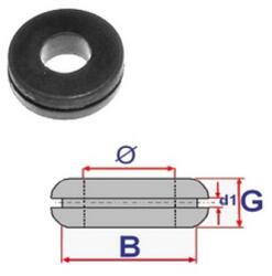 Romix Kábelátvezető, vezeték átvezető gumigyűrű, gumidugó univerzális 8 mm-es belső átmérővel C60488 (1 db) [FA1]