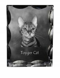 Art-Dog Macska toyger fotó díszes kristályban, ajándéktárgy, lakásdekoráció (5055882449947)
