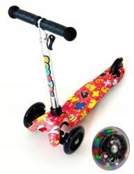 LAUBR-SPORT 3 kerekű roller, Világító kerekek, Színes állvány (TK02)