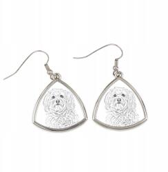 Art-Dog Havanna háromszög alakú lógós fülbevaló kutyával, fényképpel, személyre szabható (5055882475687)